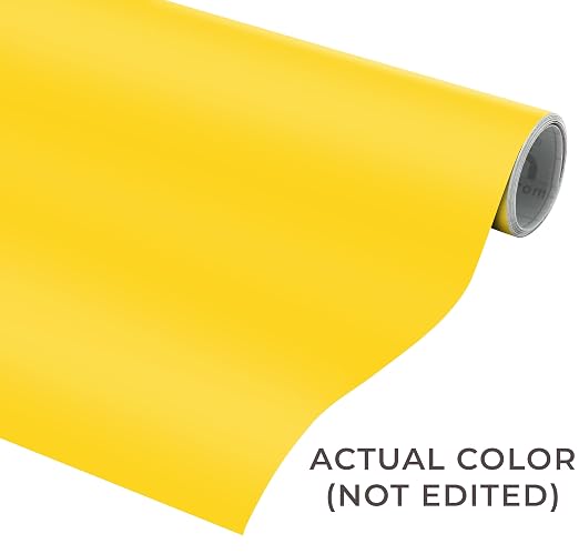 VViViD DECO65 Yellow Matte Permanent Adhesive Craft Vinyl