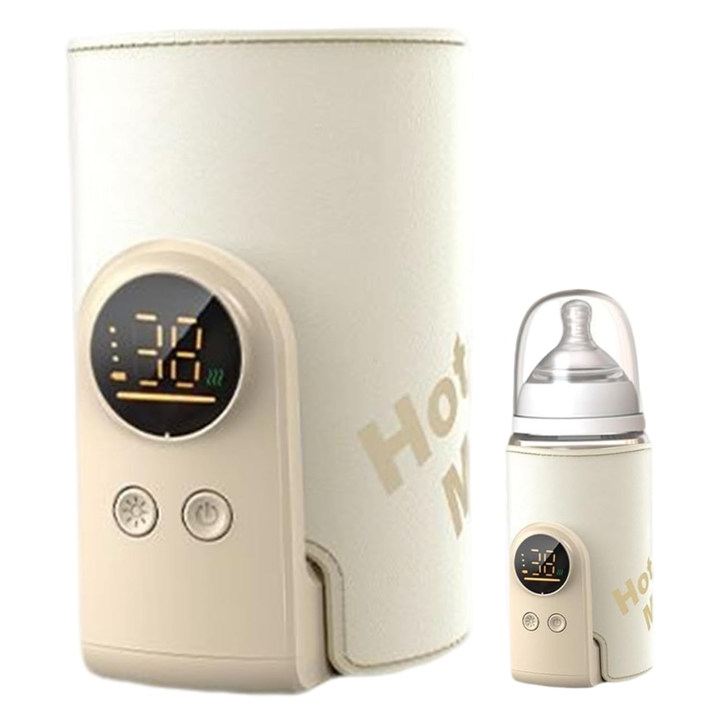 Portable Bottle Warmer 6 Level Temperature Control Baby Bottle Warmer Fast-Heating Long-Lasting Warming Breastmilk Heater for Travel