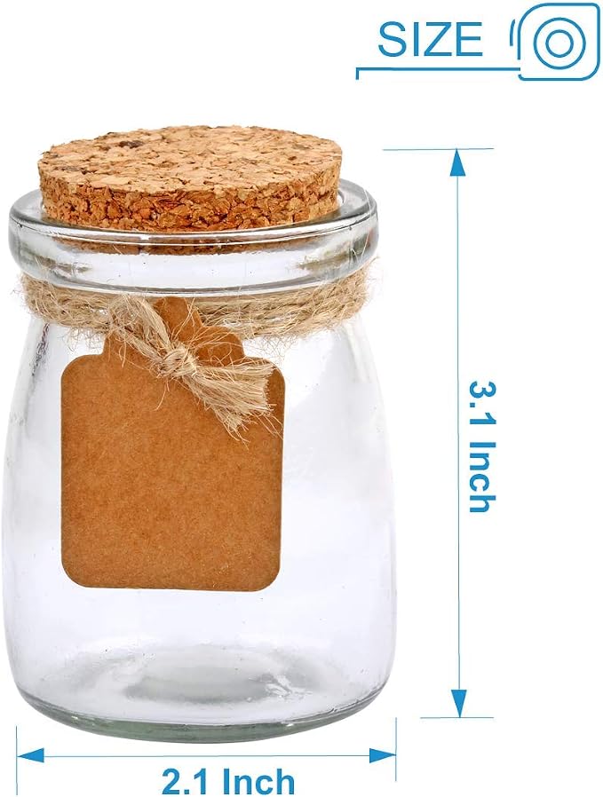 30Pcs Small Glass Jars with Lids，3.4 oz Small Glass Potion Bottles | Small Jars