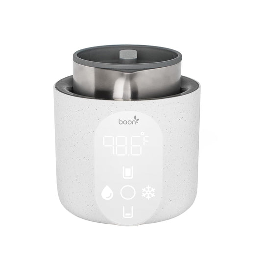 Boon Tempro Direct Heat Breastmilk Warmer - Retains Nutrients in Baby Formula and Breastmilk - Quick Liquid Warmer with Real Time Temp Reading - Breastfeeding Essentials