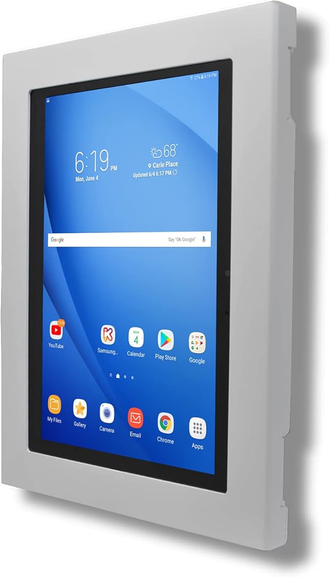 TABcare Locking Anti-Theft Metal Case for Samsung Galaxy TAB A7 10.4" Tablet for Kiosk, POS, Store, Show Display, Time Clock (TAB A7 10.4, White)