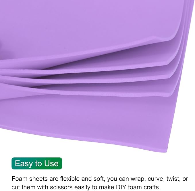 MECCANIXITY EVA Foam Sheets Light Purple 35.4 Inch x 19.7 Inch 2mm Thick Crafts