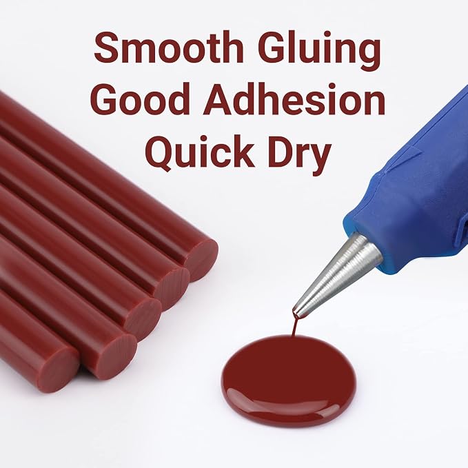 ENPOINT Wine Red Hot Glue Sticks, Sealing Wax Adhesive Sticks