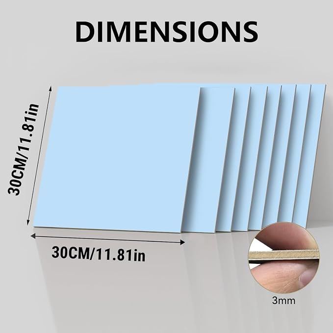 8 Pack Pre-Painted Colored Plywood Sheets, DIY Crafts, Ornaments & Models Making
