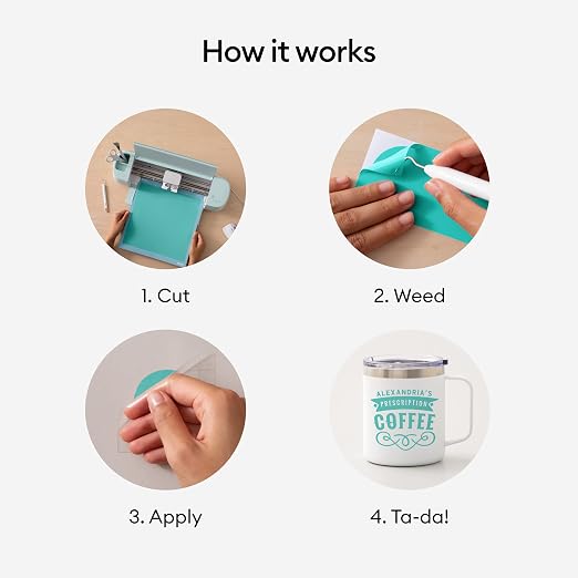 Cricut Premium Permanent Vinyl Roll, Light Blue