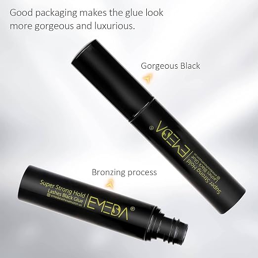 EMEDA Eyelash Glue Black Lashes Glue Super Strong Hold 24H/ Water