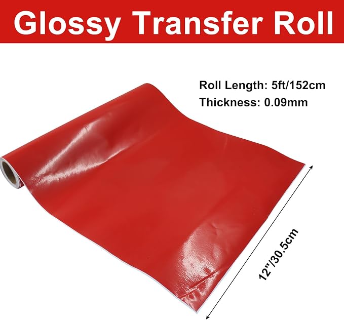 Luomorgo Red Permanent Vinyl Roll, 1 Roll | Waterproof Adhesive Vinyl,