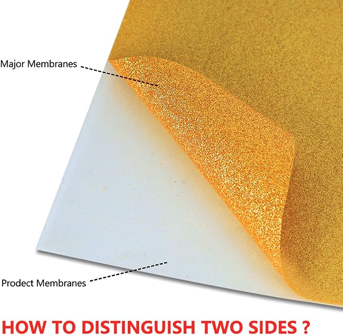 guangyintong Glitter Heat Transfer HTV Vinyl, 12 Rolls 12" x 5ft Glitter Iron
