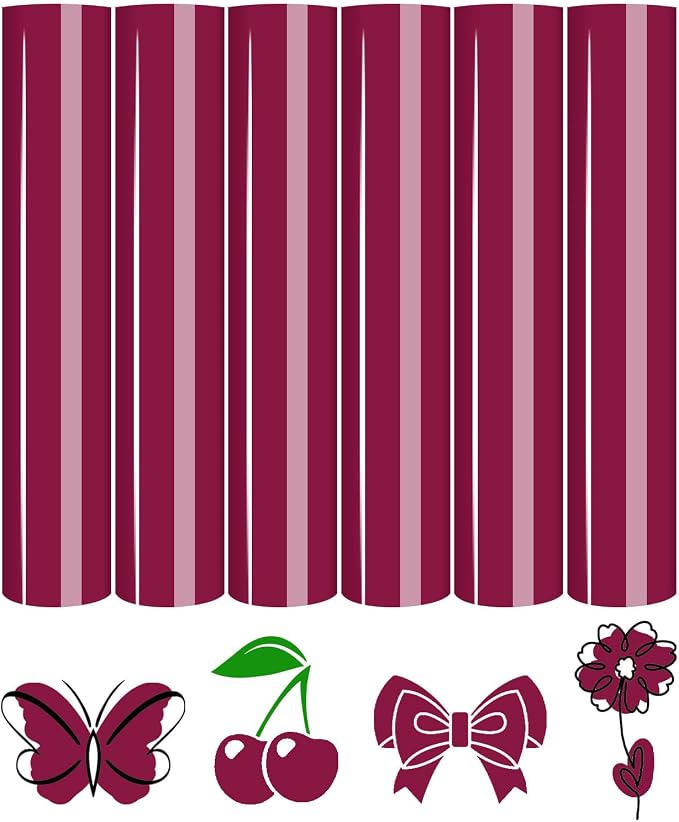 Tintnut Bungundy Color Heat Transfer Vinyl, easy cut & weed, stretch washable