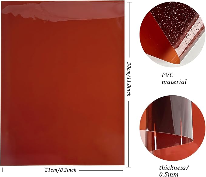 Transparent PVC Faux Leather Sheets, Glossy Waterproof Clear Vinyl Fabric