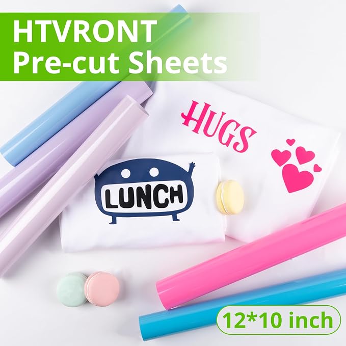HTVRONT Green Heat Transfer Vinyl Green, Iron on Vinyl Compatible