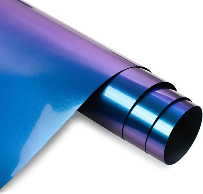Chameleon HTV Heat Transfer Vinyl, Iron On Vinyl Blue to Purple 12" x 6ft |