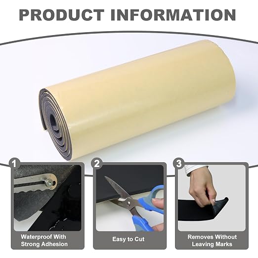 Storystore Closed Cell Insulation Neoprene Foam Sheet, Soundproof 12 x 59 x
