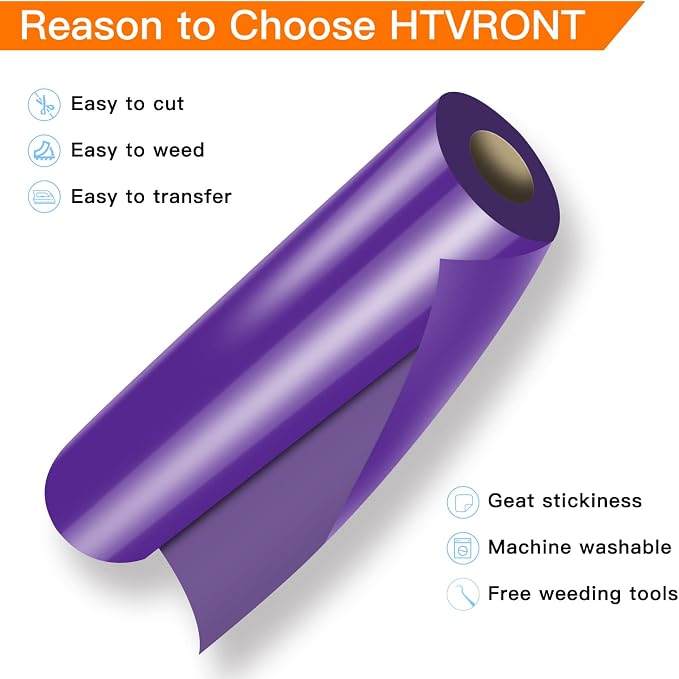 HTVRONT HTV Vinyl Rolls Heat Transfer Vinyl
