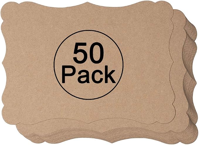 50 Pack Blank Kraft Greeting Cards, Kraft Color, 5x7IN | Thick Cardstock Paper