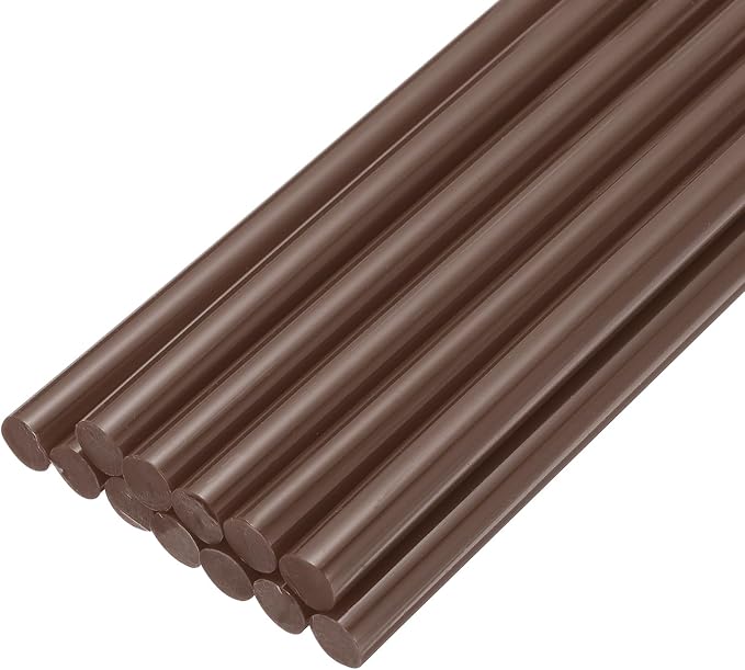 uxcell Mini Hot Glue Sticks for Glue Gun 11mm x 200mm Brown 12pcs