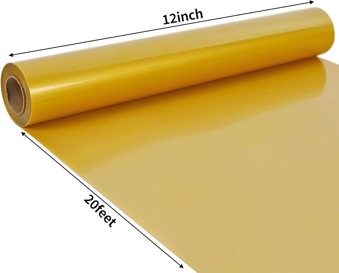 guangyintong Heat Transfer Vinyl Gold HTV Rolls, Glossy Surface HTV Vinyl