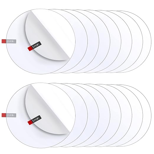 Enoin 16pcs 3 Inch Round Clear Acrylic Sheets Plexiglass Sheet 1/16 Inch Thick