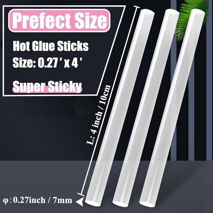 MONVICT 400 Pcs Mini Hot Melt Glue Sticks | Fits Most Mini Glue Guns | 0.27 in.