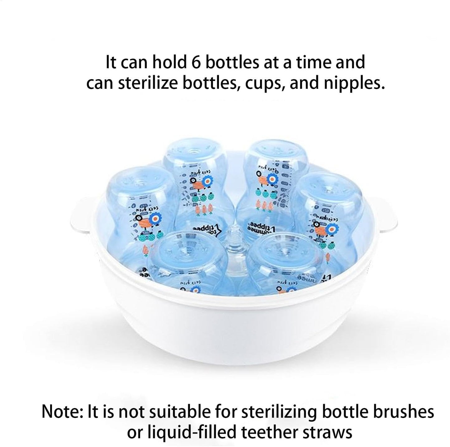 Microwave Steam Sterilizer for Baby Bottles - Reusable Steam Cleaner | Steam Bottle Case Container | Breastfeeding Storage Steamer for Quick Cleaning