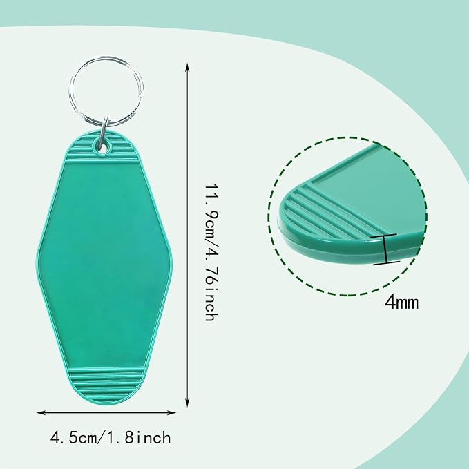 8PCS Motel Keychain Blank Hotel Key Tags Holder