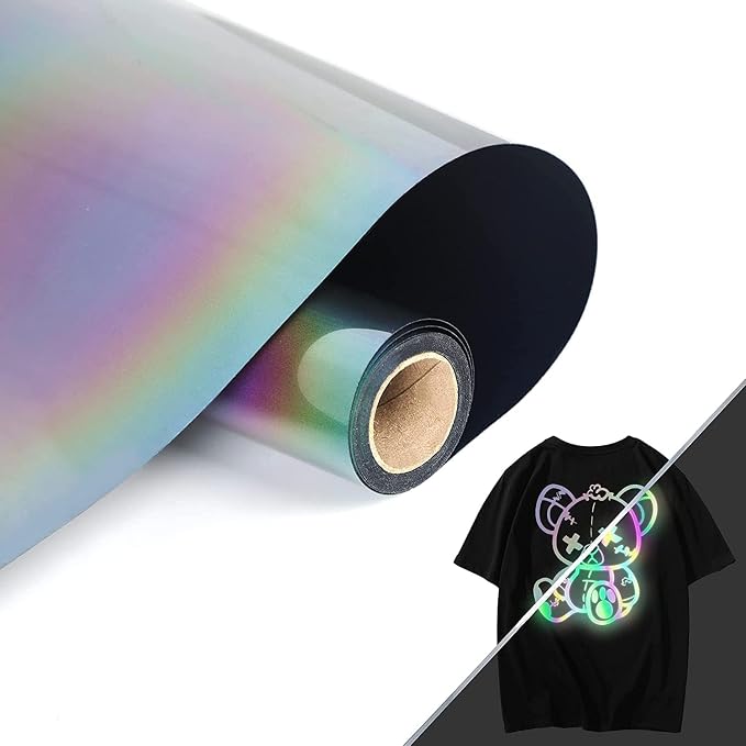 HTVVETUR Glow in The Dark HTV Heat Transfer Vinyl Roll 12 Inch by 20 Feet Iron