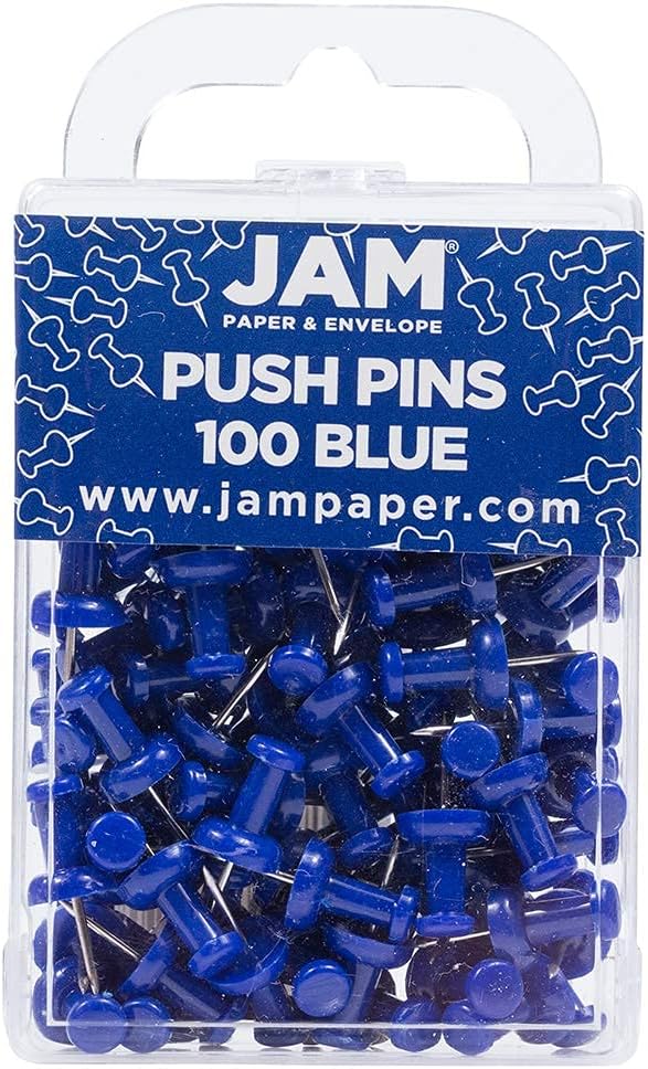 JAM PAPER Colorful Push Pins