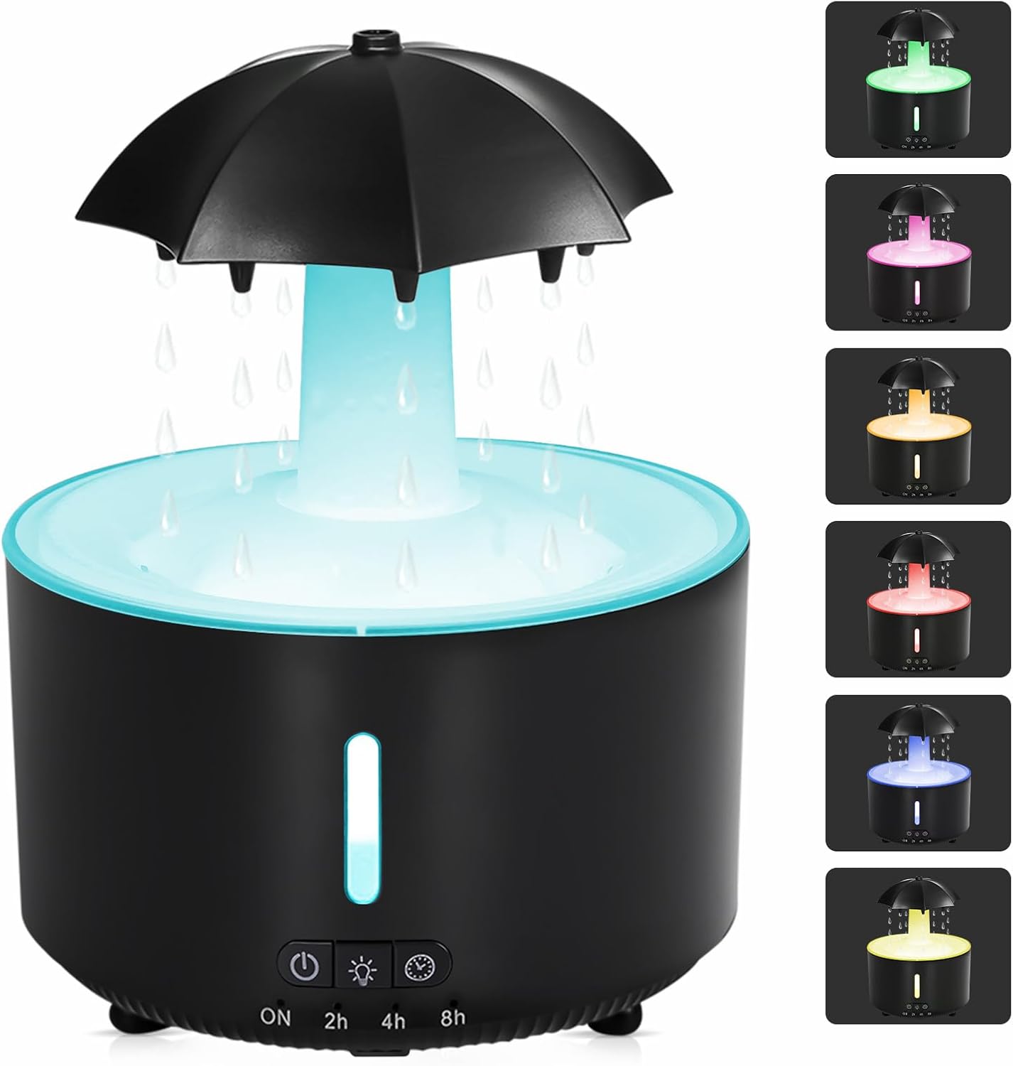 Missfly Aromatherapy Diffuser,Clouds and Cool Mist Humidifier,360° Rotatable,Super Quiet, Easy to Fill & Clean, Auto Shut-Off,300ml Humidifiers for Bedroom Home and Office (Black)