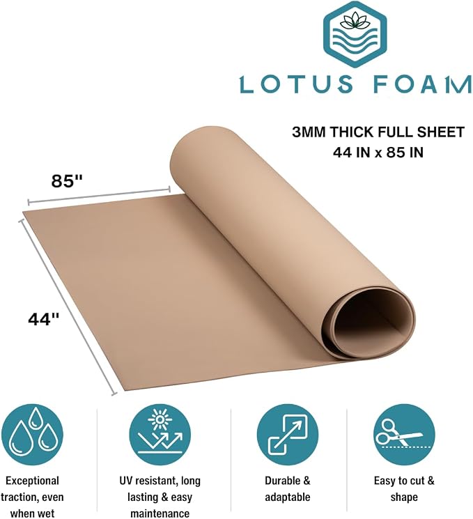 LotusFoam EVA Foam Sheet 3mm – 44"x 85" Craft Foam