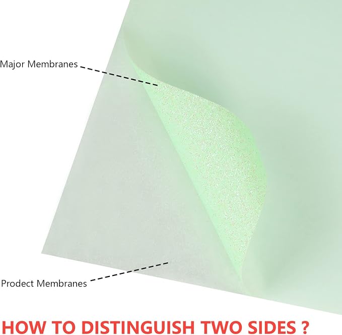 guangyintong Glow Glitter Light Green Heat Transfer Vinyl HTV Rolls, Glitter