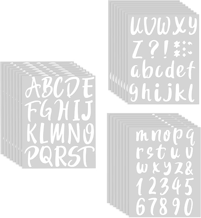 Outus 576 Pcs 8 Sheets Letters Stickers Vinyl Alphabet Number Decals Back to