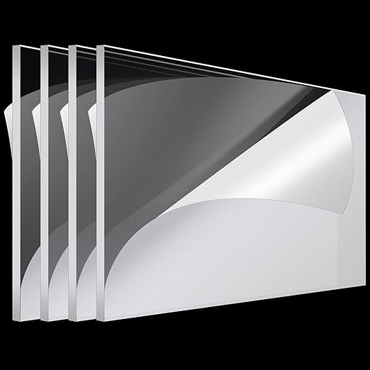 Roowest 4 Pcs 24 x 36 Inch, 1/4 Inch Thick Clear Acrylic Sheets Transparent