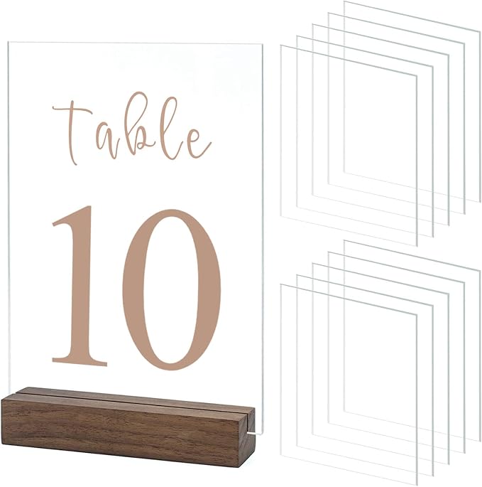 10 Pack Clear Blank Acrylic Sign