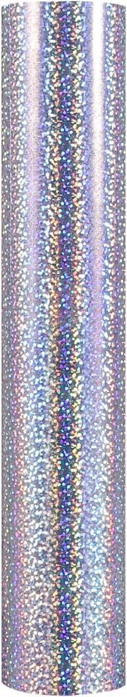 TECKWRAP Sparkle Holographic Silver Vinyl Glitter Permanent Chrome Adhesive