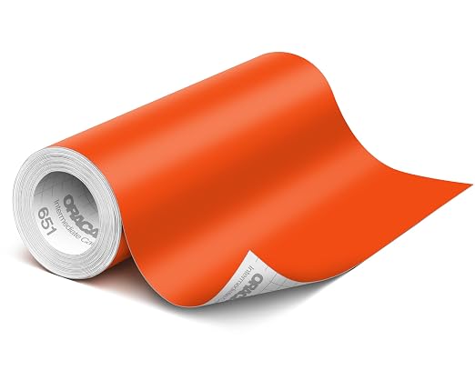 ORACAL 651 Matte Orange Vinyl Durable Roll Easy to Weed Permanent Adhesive