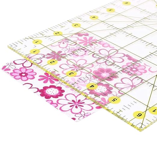 Acrylic Quilting Ruler 6.5" x 12" Fabric Cutting Ruler