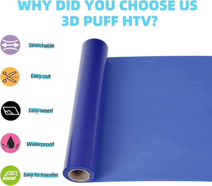 guangyintong Blue Puff Heat Transfer Vinyl HTV Rolls