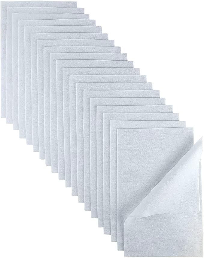 Jtnohx White Felt Fabric, Soft Felt Sheets
