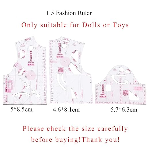 YILIANLIN 3X 1:5 Fashion Design Ruler Cloth Design School Student Teching