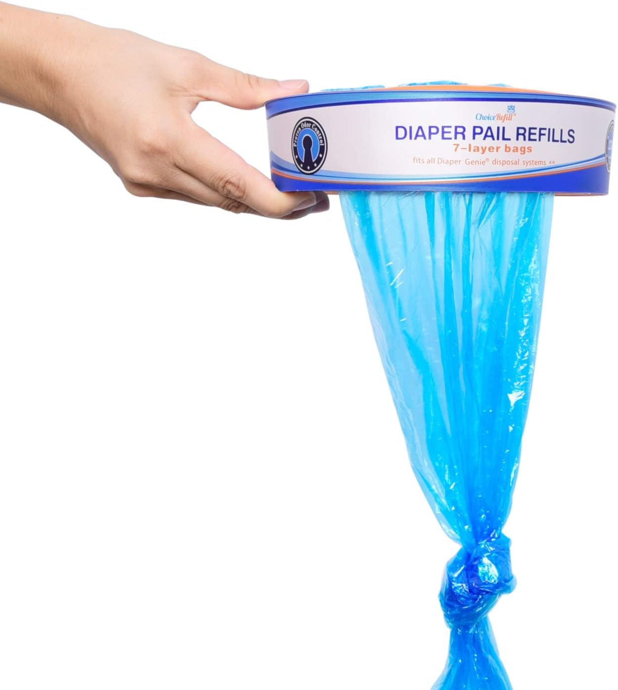 Compatible with Diaper Genie Pails, 8-Pack, 2160 count