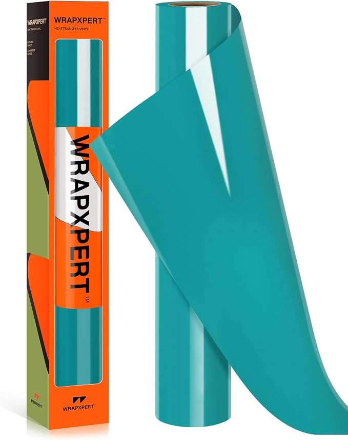 WRAPXPERT Aqua Heat Transfer Vinyl Roll, Heat Press Vinyl