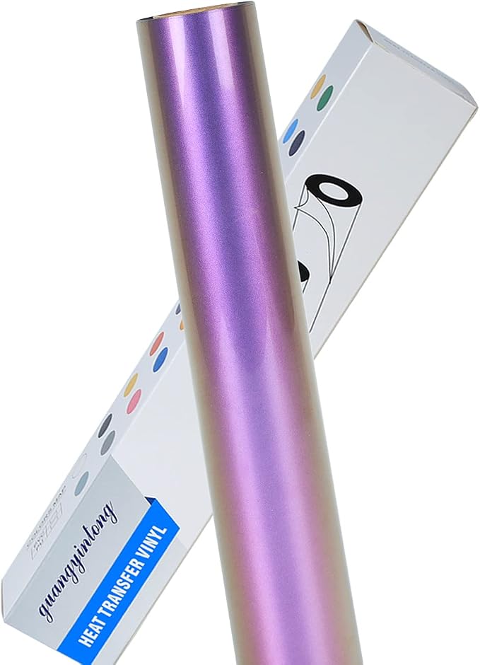 guangyintong Chameleon Heat Transfer Vinyl HTV Rolls, Changing Color HTV Vinyl