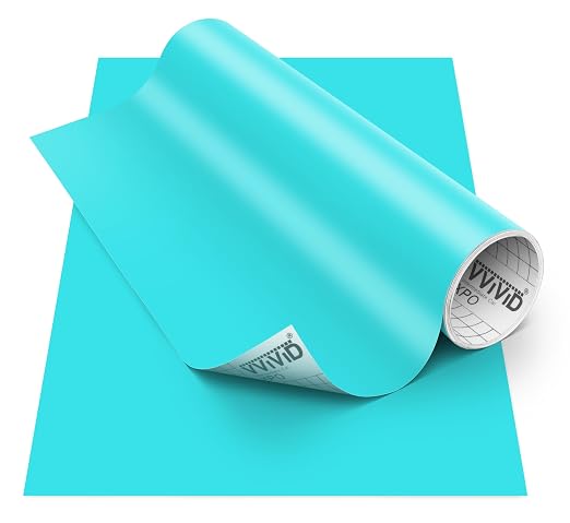 VViViD DECO65 Matte Pastel Geyser Blue Permanent Adhesive Craft Vinyl