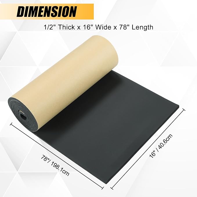 78" Long Neoprene Foam Rubber Sheet