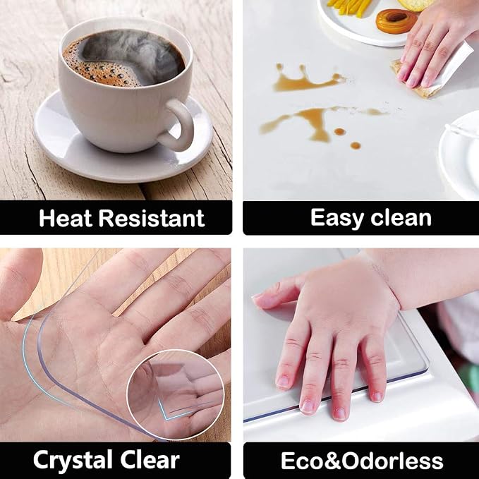 18x42 Office Desk Blotter Mat Clear Plastic Table Protector Cover Pad PVC