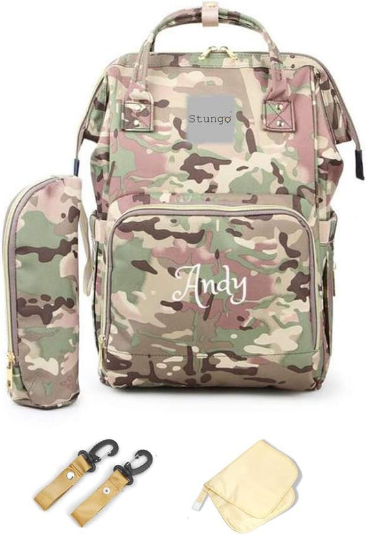 PERSONALIZED Large Diaper Bag Knapsack Custom Diaper bag Monogram Backpack