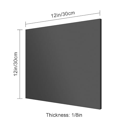 12x12 Inches Black Mirror Acrylic Sheet – 2 Pcs Reflective Acrylic Panel