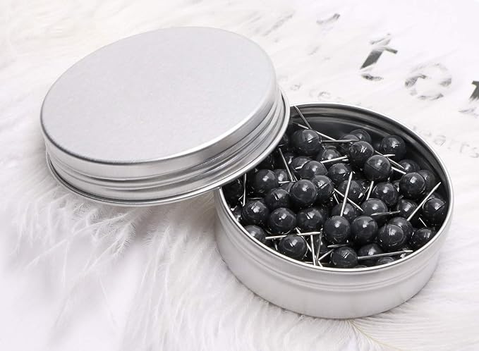 Tupalizy 100PCS 1/4 Inch Small Round Head Map Tacks Pins