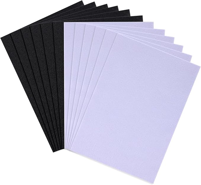 12 PCS Felt Fabric Sheets Black and White, 7.87 * 11.8 inch A4 Stiff Felt