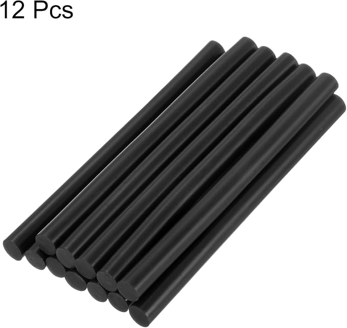 uxcell Mini Hot Glue Sticks for Glue Gun 7mm x 200mm Black 12pcs